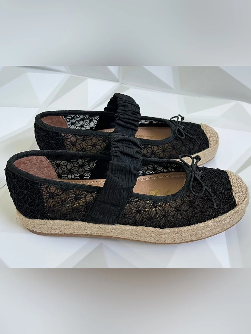 Circus by Sam Edelman Lillie Mesh Bow Detail Mary Jane Espadrille Ballet Flats